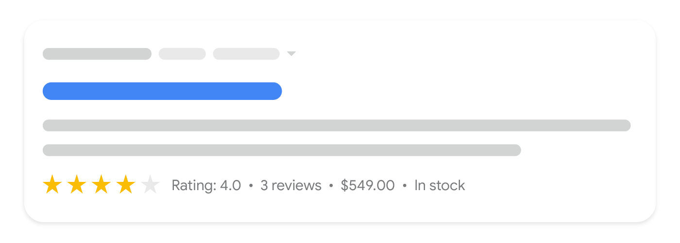 voorbeeld van een product snippet